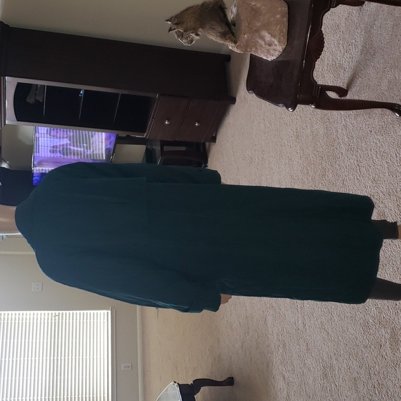 London Fog L green luxe all season trench coat removable lining - Picture 5 of 17